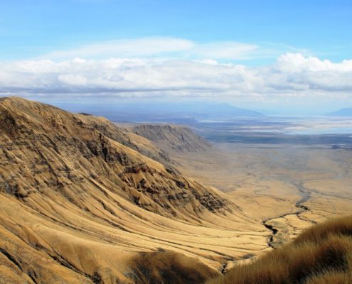 Vista della Rift Valley e del Lago Manyara durante la stagione secca