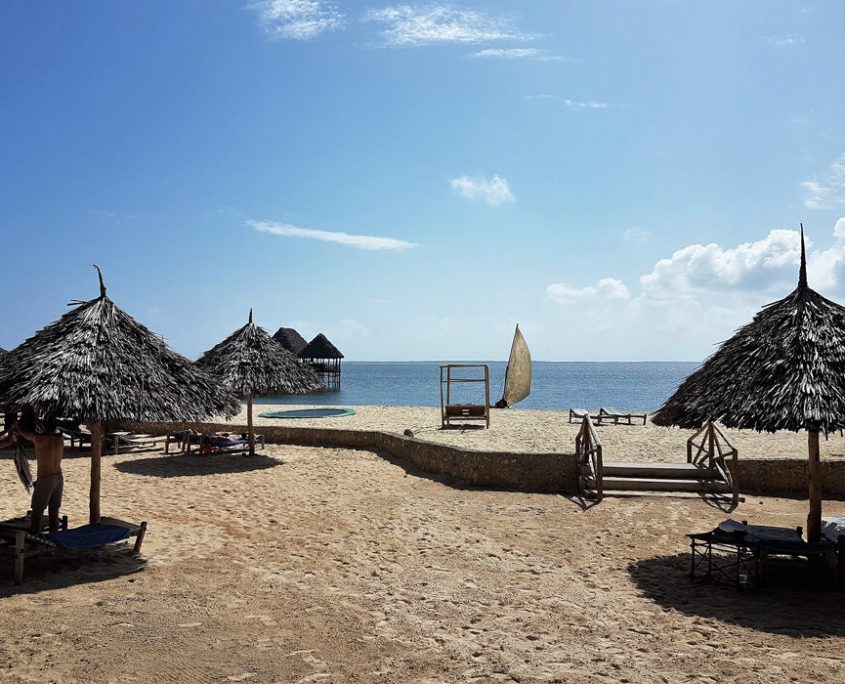Vista sull'Oceano Indiano dall'hotel Paradise Beach di Zanzibar
