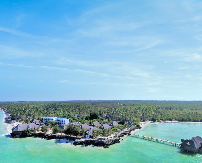 Riprese con drone del Reef & Beach Hotel di Zanzibar